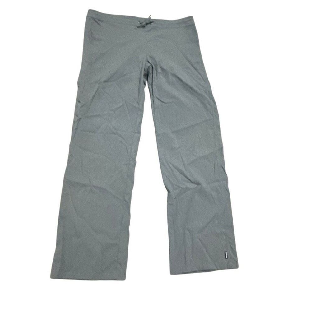 Prana M gray nylon pull on straight leg pants